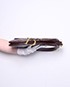 Saddle Bag Leather Brown, top view